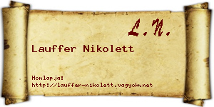 Lauffer Nikolett névjegykártya
